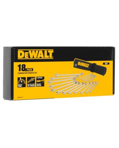 Набір інструментів DeWALT ключів комбінованих, 18 шт: 6-24 мм., (DWMT19237-1)