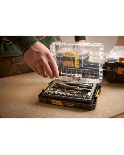 Набір інструментів Stanley FatMax Maxi Drive торцевих 1/4", шестигранний, 48 шт., кейс (FMMT98101-0)