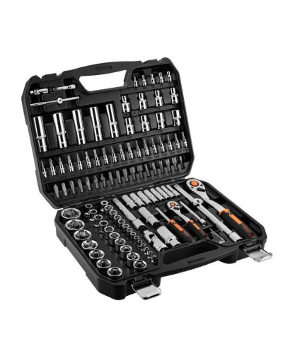 Набір інструментів Neo Tools 110шт, 1/2", 1/4", CrV, кейс (10-066)