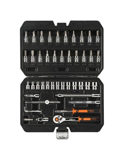 Набір інструментів Neo Tools 46шт, 1/4", CrV, кейс (10-004)