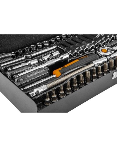 Набір інструментів Neo Tools 63шт, 1/4", CrV, металевий кейс (10-008)