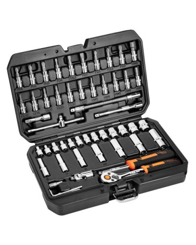 Набір інструментів Neo Tools 73шт, 1/2", 1/4", CrV, кейс (10-054)