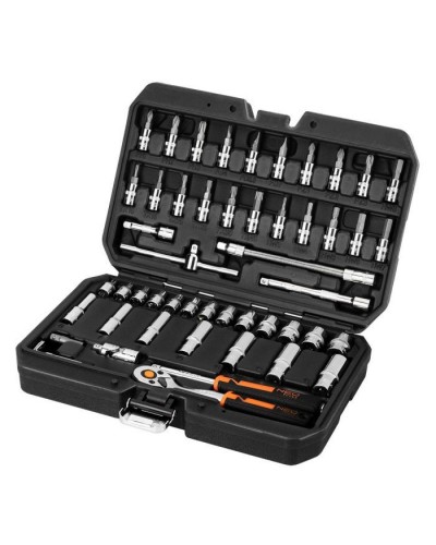 Набір інструментів Neo Tools 73шт, 1/2", 1/4", CrV, кейс (10-054)