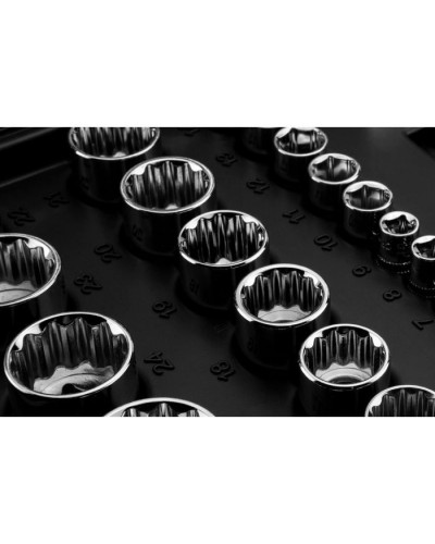 Набір інструментів Neo Tools 86шт, 1/2", 1/4", CrV, кейс (10-060)