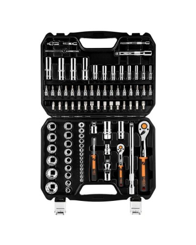 Набір інструментів Neo Tools 86шт, 1/2", 1/4", CrV, кейс (10-060)