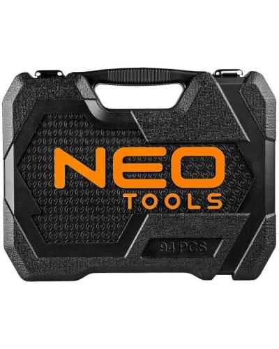Набір інструментів Neo Tools 94шт, 1/2", 1/4", CrV, кейс (10-062)