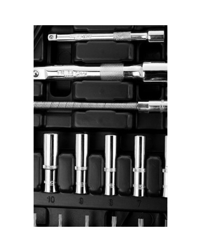 Набір інструментів Neo Tools 94шт, 1/2", 1/4", CrV, кейс (10-062)