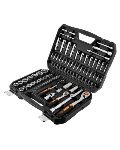 Набір інструментів Neo Tools 94шт, 1/2", 1/4", CrV, кейс (10-062)