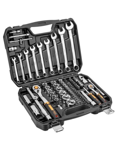 Набір інструментів Neo Tools 82шт, 1/2", 1/4", CrV, eco кейс (10-058)