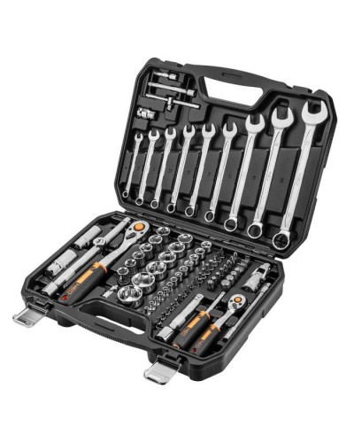 Набір інструментів Neo Tools 82шт, 1/2", 1/4", CrV, eco кейс (10-058)