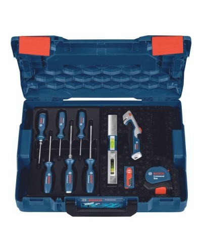Набір інструментів Bosch 19 шт, рулетка 5м, рівень 25см (0.615.990.N2R)