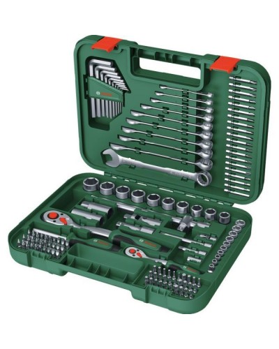 Набір інструментів Bosch 1/2", 1/4", 132шт, CrV (1.600.A02.Z9B)