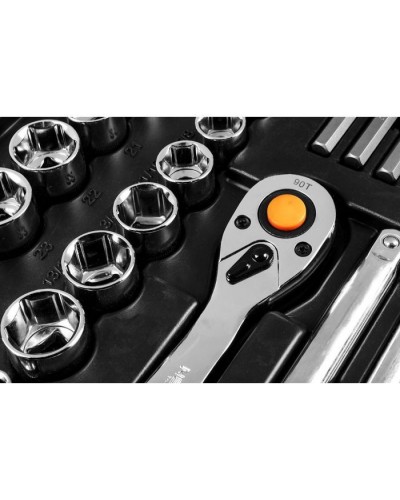 Набір інструментів Neo Tools 233шт, 1/2", 1/4", 3/8", CrV, кейс (10-078)