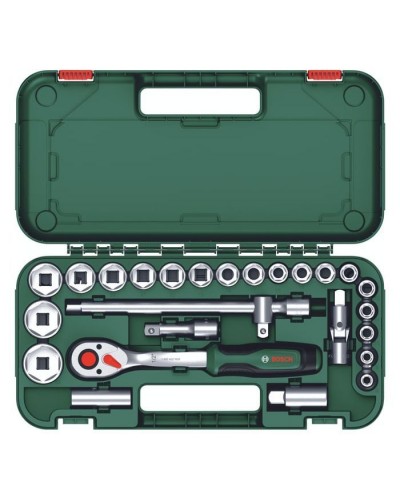 Набір інструментів Bosch торцевих 1/2", 25 шт, з тріскачкою (1.600.A02.Z9F)