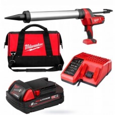 Пістолет для герметика Milwaukee C18 PCG/600A-201В, 600мл, 2Ah, сумка (4933441305)