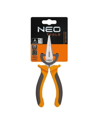 Плоскогубці Neo Tools подовжені прямі, 160 мм (01-013)