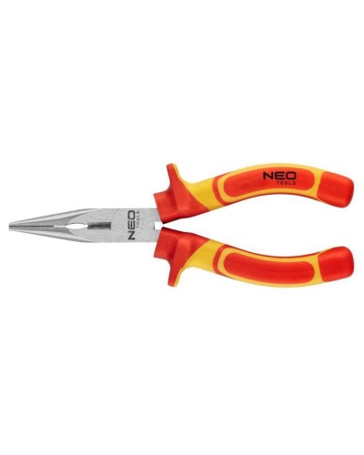 Плоскогубці Neo Tools подовжені прямі 160 мм, 1000 В, CrV, поліровані (01-223)