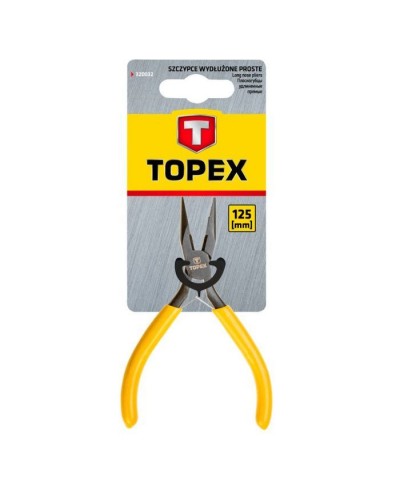 Плоскогубці Topex подовжені прямі, прецизійні, пружина розтискаюча (32D032)