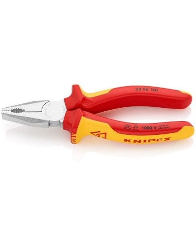 Плоскогубці KNIPEX комбіновані діелектричні VDE (03 06 160)