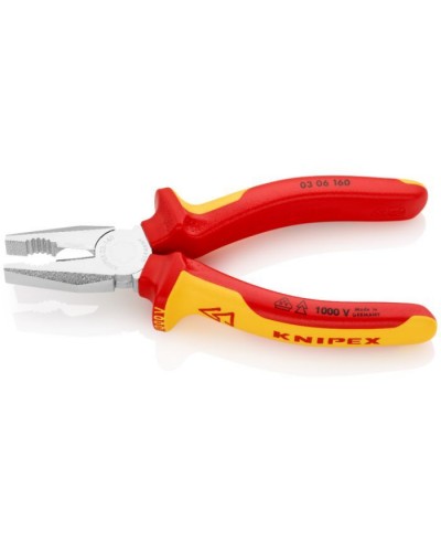 Плоскогубці KNIPEX комбіновані діелектричні VDE (03 06 160)