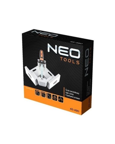 Струбцина Neo Tools кутова, алюмінієва, напрямна 95 мм, 70х70мм (45-490)