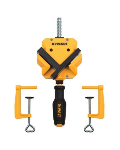 Струбцина DeWALT кутова, великого зусилля + 2 струбцини для кріплення до столу (DWHT83853-0)