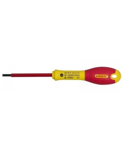 Викрутка Stanley FatMax, шліцьова, SL 3.5х75мм, 1000 В (0-65-411)