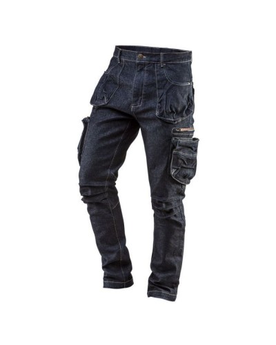Штани робочі Neo Tools Denim, розмір S (48), 410 г/м2, бавовна+спандекс, під коліна (81-229-S)