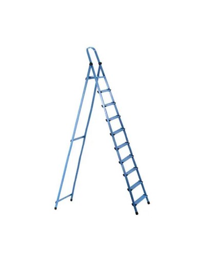 Драбина Work's стрем'янка металева - 410 (10 сх., синя) (63277)