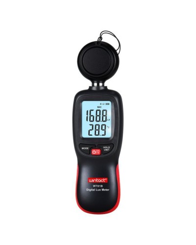 Вимірювач освітленості Wintact цифровий + термометр, Bluetooth 200000 Lux (WT81B)