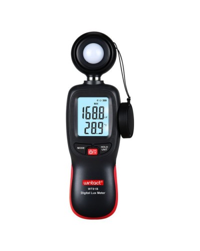 Вимірювач освітленості Wintact цифровий + термометр, Bluetooth 200000 Lux (WT81B)