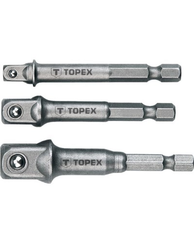 Адаптер для інструменту Topex для торцевих головок, набір 1/2,1/4,3/8 (38D151)