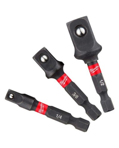Адаптер для інструменту Milwaukee 1/4" HEX на квадрати 1/4", 3/8", 1/2" (4932479228)