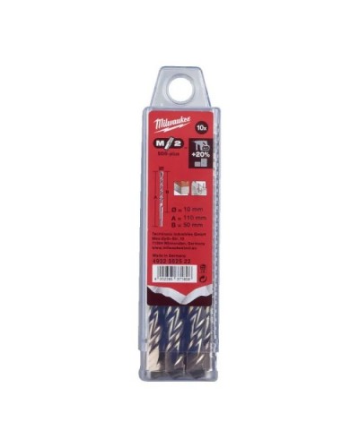 Бур Milwaukee SDS-PLUS M2 12,0х260мм по бетону, 10шт (4932399344)