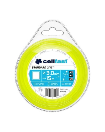 Жилка косильна Cellfast квадрат 3.0 x 15м (35-014)