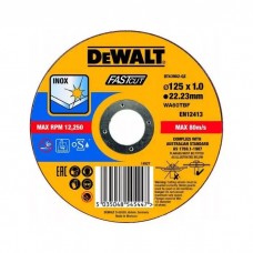 Круг відрізний DeWALT INOX FASTCUT, нержавіюча сталь/листовий метал, 125х1х22.23 мм (DT43902)