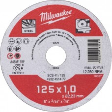 Круг відрізний Milwaukee по металу SCS 41/125х1, 125 мм (4932451477)