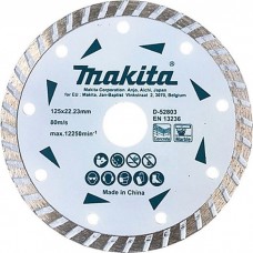 Круг відрізний Makita алмазний по бетону та мармуру турбо 125x22.23 мм (D-52803)