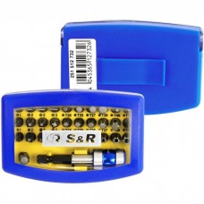 Набір біт S&R насадок для загвинчування 32шт + тримач (251512732)