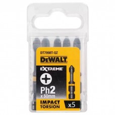 Набір біт DeWALT IMPACT TORSION, ударні, Philips, Ph2, L = 50 мм, 5 шт (DT7998T)
