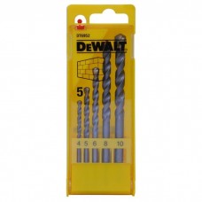 Набір свердл DeWALT по кирпичу, 5шт, d=4,5,6,8,10мм. (DT6952)