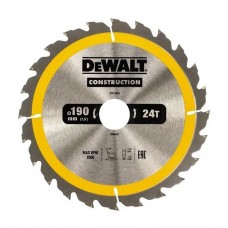 Диск пильний DeWALT CONSTRUCTION 190х30 мм, 24z (ATB), 16 градусів (DT1944)
