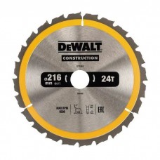 Диск пильний DeWALT CONSTRUCTION 216 х 30 мм, 24z (ATB) - 5 градусів (DT1952)
