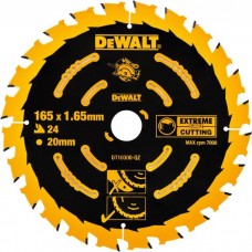 Диск пильний DeWALT EXTREME, 165 х 20, 24 z, геометрія зуба ATB, 18 град (DT10300)