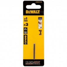 Свердло DeWALT по металу Black & Gold, HSS-G, 1 х 34 х 12 мм, 3 шт. (DT20510)