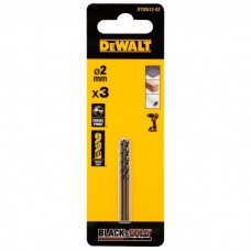 Свердло DeWALT по металу Black & Gold, HSS-G, 2 х 49 х 24 мм, 3 шт. (DT20512)