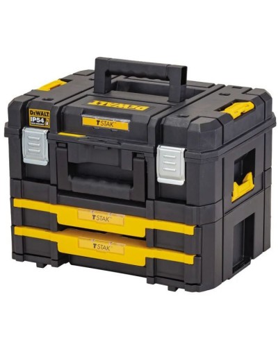 Ящик для інструментів DeWALT TSTAK 2.0 440х330х340 мм, з висувними секціями (DWST83395-1)
