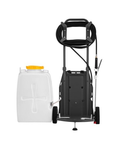 Обприскувач 2E AquaSpray 40LR 40л, 12В, 1х12Ah, 7бар, 2.9л/хв, шланг 15м, на колесах (2E-40LWBS15)
