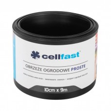 Садова огорожа Cellfast стрічка газонна, бордюрна, пряма, 10смх9м, чорна (30-231H)