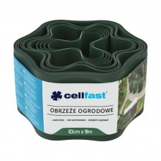 Садова огорожа Cellfast стрічка газонна, бордюрна, хвиляста, 10смх9м, темно-зелена (30-021H)